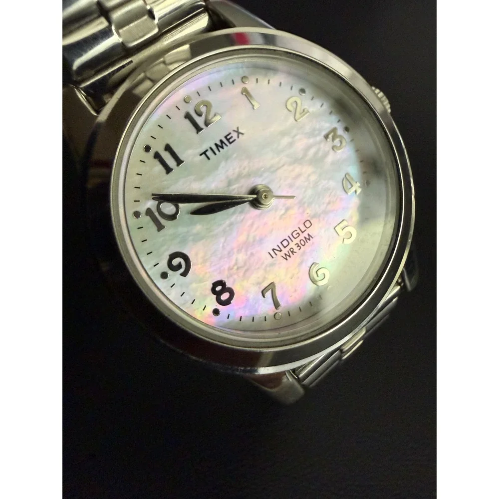Timex Watch Indiglo Womens Silver Tone